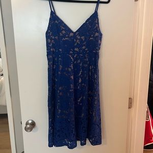 Lulus Blue Lace Dress